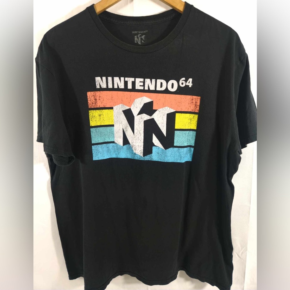 Nintendo N64 Logo Official Licensed Retro T Shirt Mens (SIZE: XL)